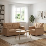  Set sofe 2 pcs Boja cappuccina Umjetna koža | shoptok.hr
