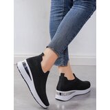 Resti Women's slip-on sneakers on a wedge with rhinestones Qelavise | Shoptok.si