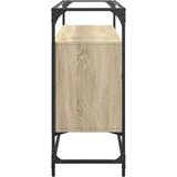  Komoda sa staklenom površinom boja hrasta 98x35x81 cm drvena | shoptok.hr