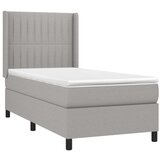  Box spring s madracem LED svjetlosivi 100x200 cm tkanina | shoptok.hr