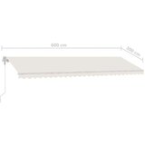  Prostostoječa avtomatska tenda 600x300 cm krem, (20728983) | Shoptok.si