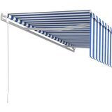 vidaXL automatska tenda na uvlačenje s roletom 5 x 3 m plavo-bijela | shoptok.hr