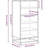 vidaXL Stalak za cipele boja hrasta 48x38x97,5 cm konstruirano drvo | shoptok.hr