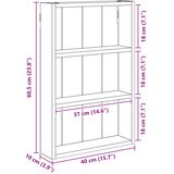  Kupaonski zidni ormarić s policom Staro drvo 40 x 10 x 60,5 cm | shoptok.hr