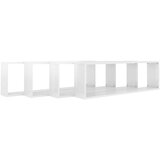  Kockaste zidne police 4 kom sjajne bijele 100x15x30 cm iverica | shoptok.hr