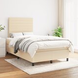 Krevet box spring s madracem krem 120 x 190 cm od tkanine | shoptok.hr