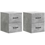  Stenski nočni omarici 2 pcs Betonsko siva 34,5 x 33 x 40 cm, (5000209969) | Shoptok.si