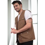 Dewberry 94105 Multi-Pocket Mens Vest-COFFEE | Shoptok.si