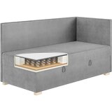 Ghado Sivi kutni dječji krevet s prostorom za odlaganje s madracem 90x200 cm Flexi - | shoptok.hr