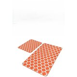 Mila Home Oranžne žametne kopalniške preproge v kompletu 2 ks 60x100 cm – Cene