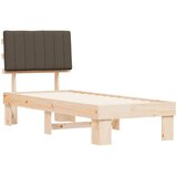  Krevetni okvir s tapiciranim uzglavljem Sivo-smeđa 75 x 190 cm | shoptok.hr