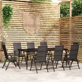  9-dijelni vrtni blagovaonski set crni | shoptok.hr