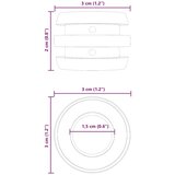  Stol za nogomet Bumperi 3 x 3 x 2 cm &amp;Scaron;ipka 16 pcs Crna Slike