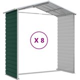  Vrtno spremište zeleno 191 x 725 x 198 cm od pocinčanog čelika | shoptok.hr