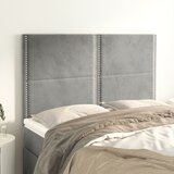  Uzglavlje svijetlosivo 144x5x118/128 cm baršunasto | shoptok.hr