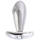 Kiotos Steel Handle Buttplug Penis with Clear Gem cene
