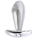 Steel Handle Buttplug Penis with Clear Gem