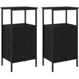 Noćni ormar 2 pcs Crni hrast 41 x 31 x 80 cm Konstruirano drvo | Eponuda.com