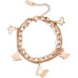 IZMAEL Narukvica Vintage Butterfly - Zlatno Ružičasta | shoptok.hr