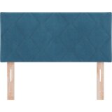  LED vzglavje z LED lučmi Geometrični Temno modra 100 cm Žamet, (5000043854) | Shoptok.si