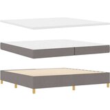 vidaXL Postelja s pomično vzmetnico in ležiščem Taupe 200x200 cm Tkanina, (22049938) | Shoptok.si