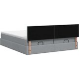  Krevet od pjene s madracem i LED-om Svjetlosiva 200 x 200 cm | shoptok.hr