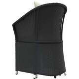  2-dijelna vrtna garnitura od poliratana s jastucima crna | shoptok.hr