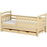  Drveni dječji krevet Galaxy s dodatnim krevetom i ladicom - svijetlo drvo - 200x90 cm - Madrac PE pjena 8 cm-spužvasti madrac | shoptok.hr