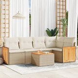 vidaXL 6-dijelni set vrtnih sofa s jastucima bež od poliratana | shoptok.hr