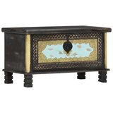 vidaXL Skrinja za shranjevanje črna 80x40x45 cm trden mangov les | Shoptok.si