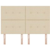  Vzglavje s gumbi, krem, 140 cm, tkanina, (22052474) | Shoptok.si