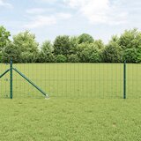 vidaXL evropska ograja z 13 konicami 0.6x50 m cinkana jeklena zelena | Shoptok.si