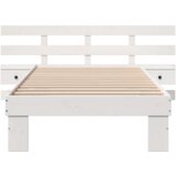 vidaXL Konstrukcija postelje Bela 75 x 190 cm Masivno borovo les | Shoptok.si