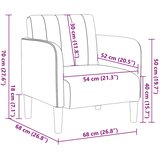 SOFA fotelja s naslonima za ruke žuta 54 cm baršunasta | shoptok.hr