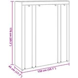  Ormar od Tkanine s Pregradama i Šipkama 45 x 150 x 176 cm Smeđi | Eponuda.com