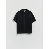 Reserved Lanena regular fit košulja - crno | shoptok.hr