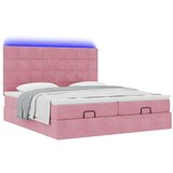  Otomanski posteljni okvir z vzmetnicami roza 180x200cm žamet, (21781332) | Shoptok.si