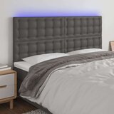  Uzglavlje sivo 200x5x118/128 cm od umjetne kože Cijene