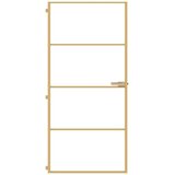 Sobna vrata tanka zlatna 93x201,5 cm kaljeno staklo i aluminij | shoptok.hr