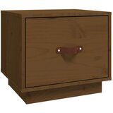 vidaXL Nočna omarica medeno rjava 40x34x35 cm trdna borovina | Shoptok.si