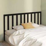  Uzglavlje za krevet crno 186 x 4 x 100 cm od masivne borovine | shoptok.hr