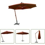  The Living Store Viseč senčnik terakota 3,5x2,9 m trden les jelke - Viseč Senčnik, (21743566) | Shoptok.si