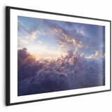  Plakat Sun in Hiding: The Golden Face of the Sky Over the Cloudy Sea 90x60 Crni okvir s margom | shoptok.hr