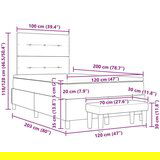 Box Spring Krevet s Madracem &amp Klupom Ružičasta 120x200 cm Velur | shoptok.hr