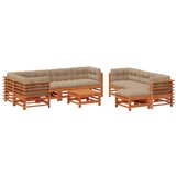  Vrtna dnevna garnitura 10 pcs Voščeno rjava Trdna borovina, (5000271812) | Shoptok.si