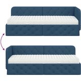 vidaXL kutni okvir kreveta s madracem plava 80 x 200 cm tkanina | shoptok.hr