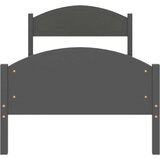 vidaXL posteljni okvir temno siv iz trdne borovine 100x200 cm | Shoptok.si