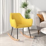 vidaXL Stolica za ljuljanje od tkanine boja senfa | shoptok.hr