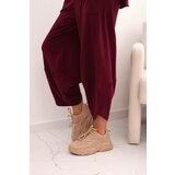 Kesi Włoski Cotton set blouse + trousers plum | Shoptok.si