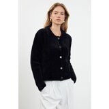 Trendyol Black Shaggy Polo Neck Knitwear Cardigan Cijene